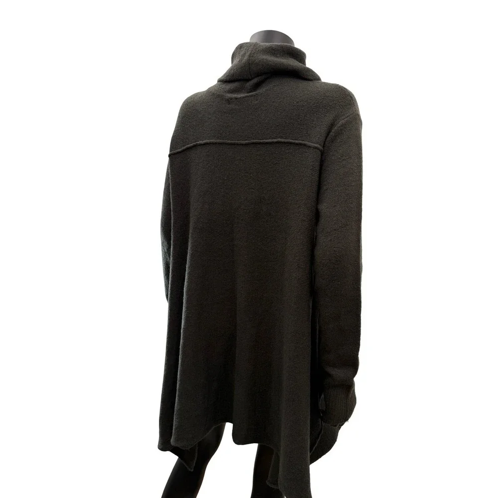 Michael Kors Black Cowl Neck Asymmetrical Hem Tunic Sweater L NWT